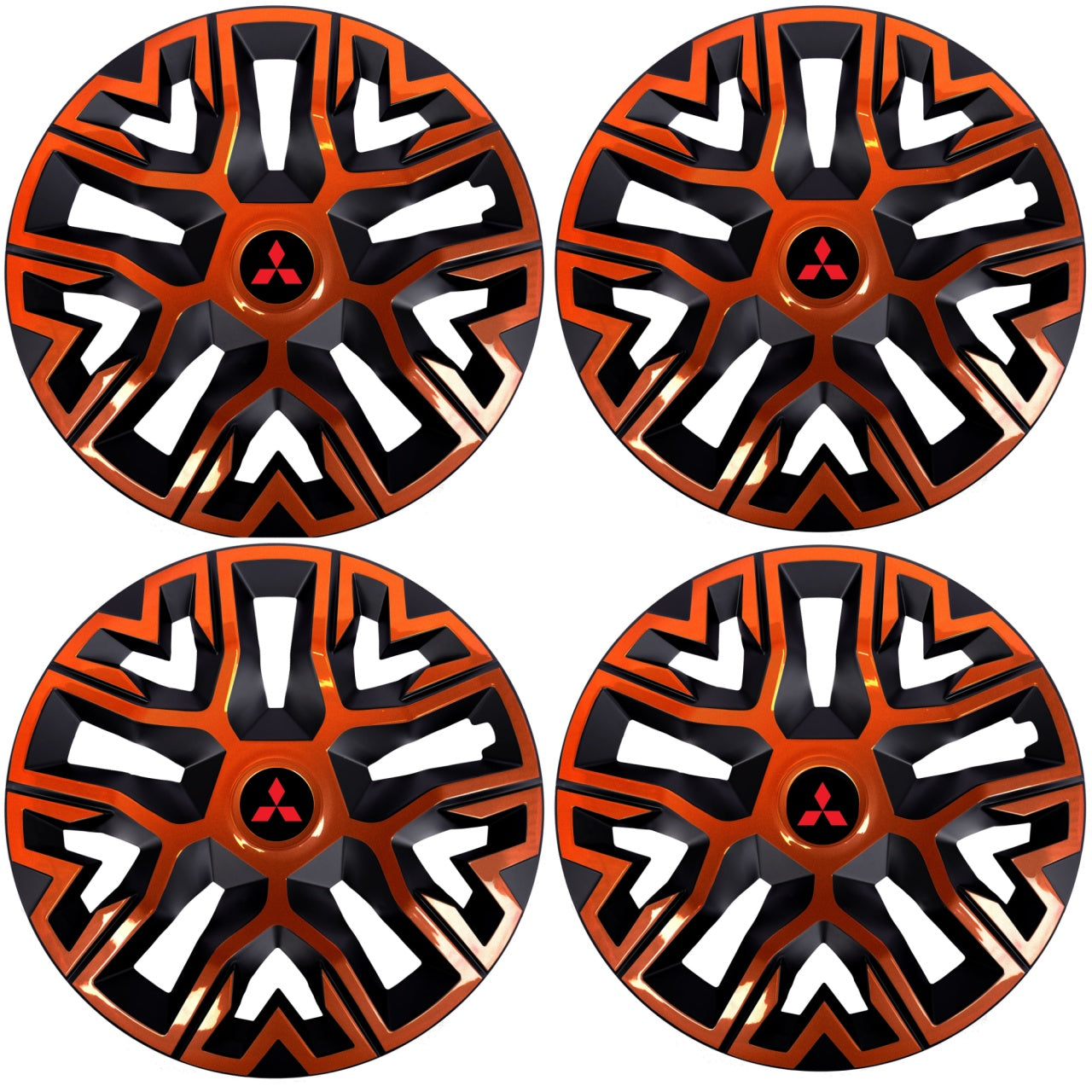 Set 4 Capace Roti 15 " Best Cupru-Negru, Compatibile Cu Mitshubisi