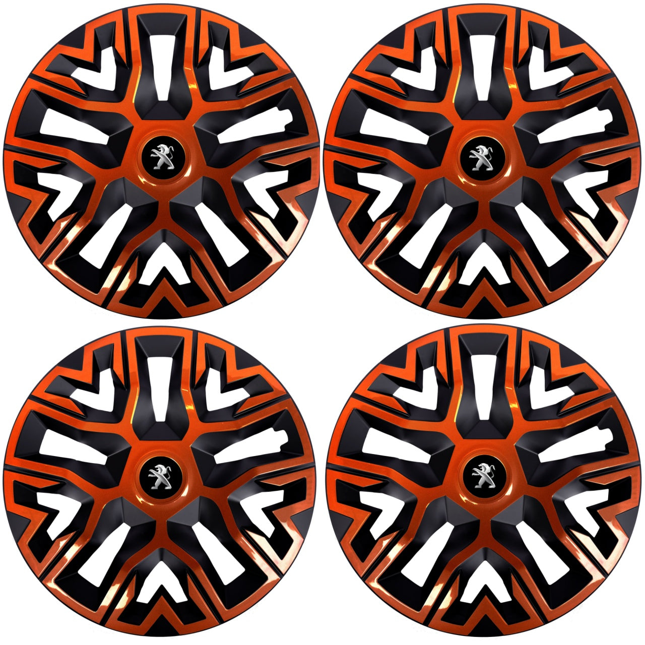 Set 4 Capace Roti 15 " Best Cupru-Negru, Compatibile Cu Peugeot