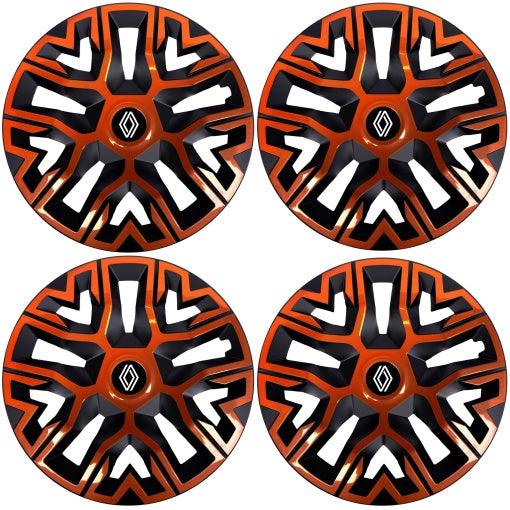 Set 4 Capace Roti 15 " Best Cupru-Negru, Compatibile Cu Renault Nou