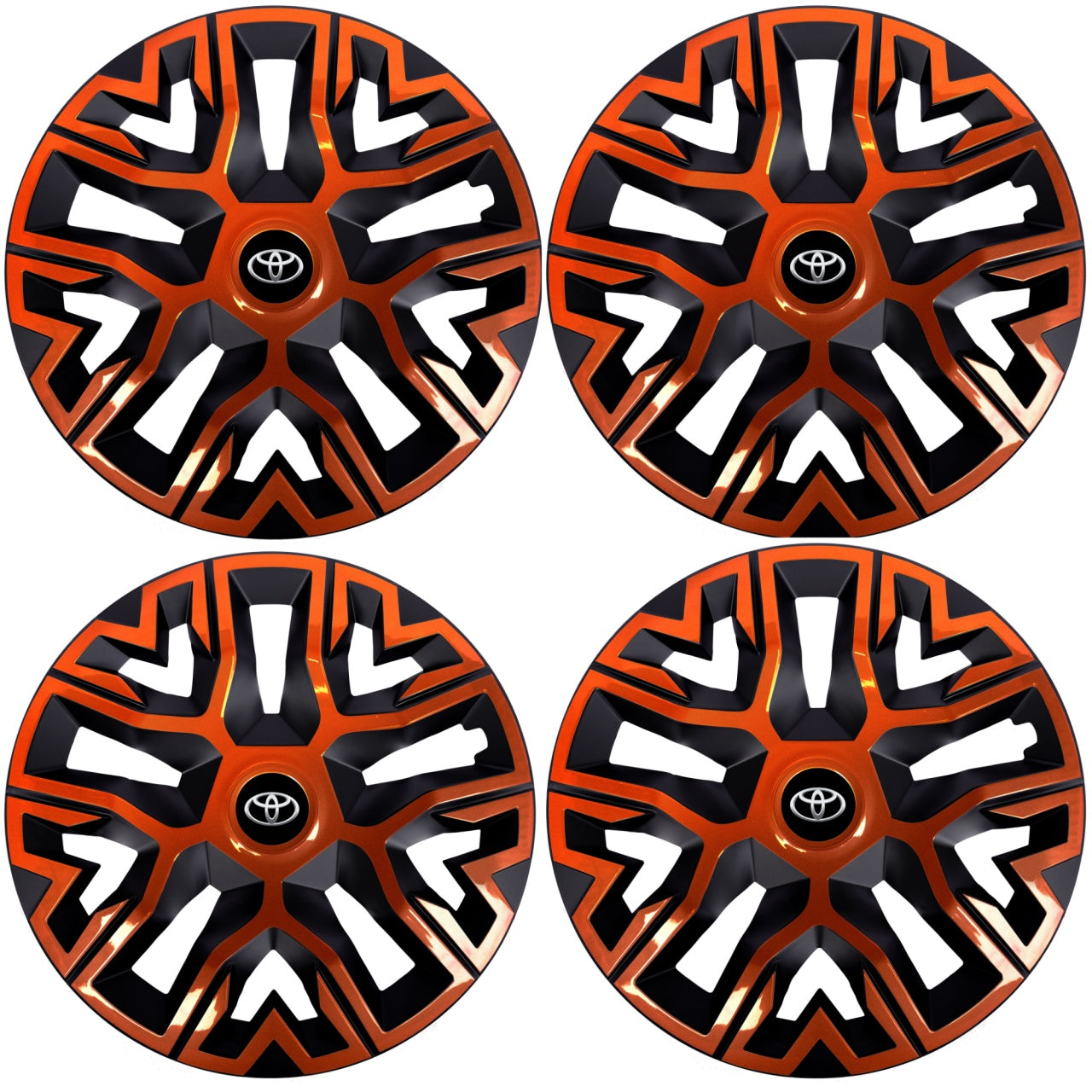 Set 4 Capace Roti 15 inchi (R15), Best Cupru-Negru, Compatibile Cu Toyota