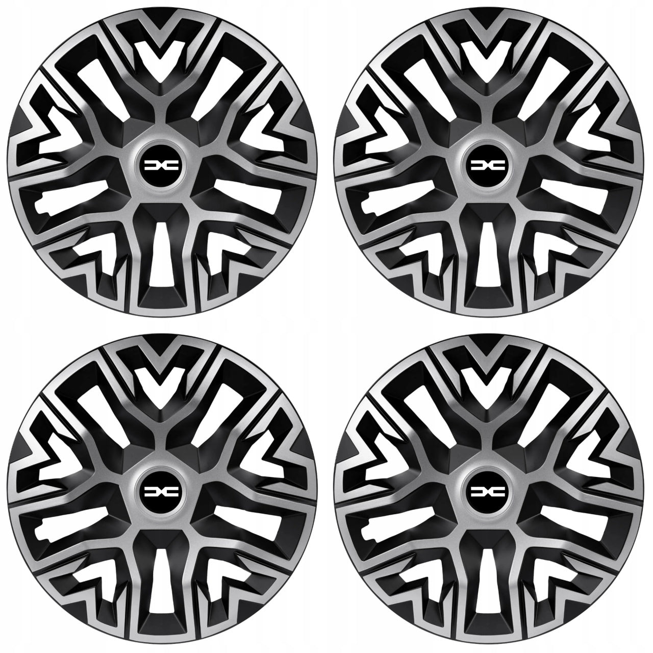 Set 4 Capace Roti 15 " Best Gri-Negru, Compatibile Cu Dacia Nou