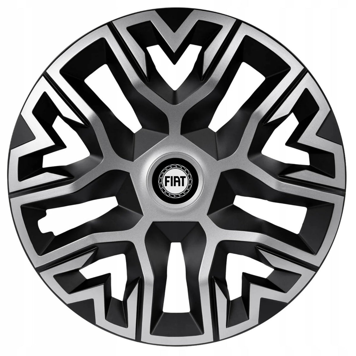 Set 4 Capace Roti 15 " Best Gri-Negru, Compatibile Cu Fiat