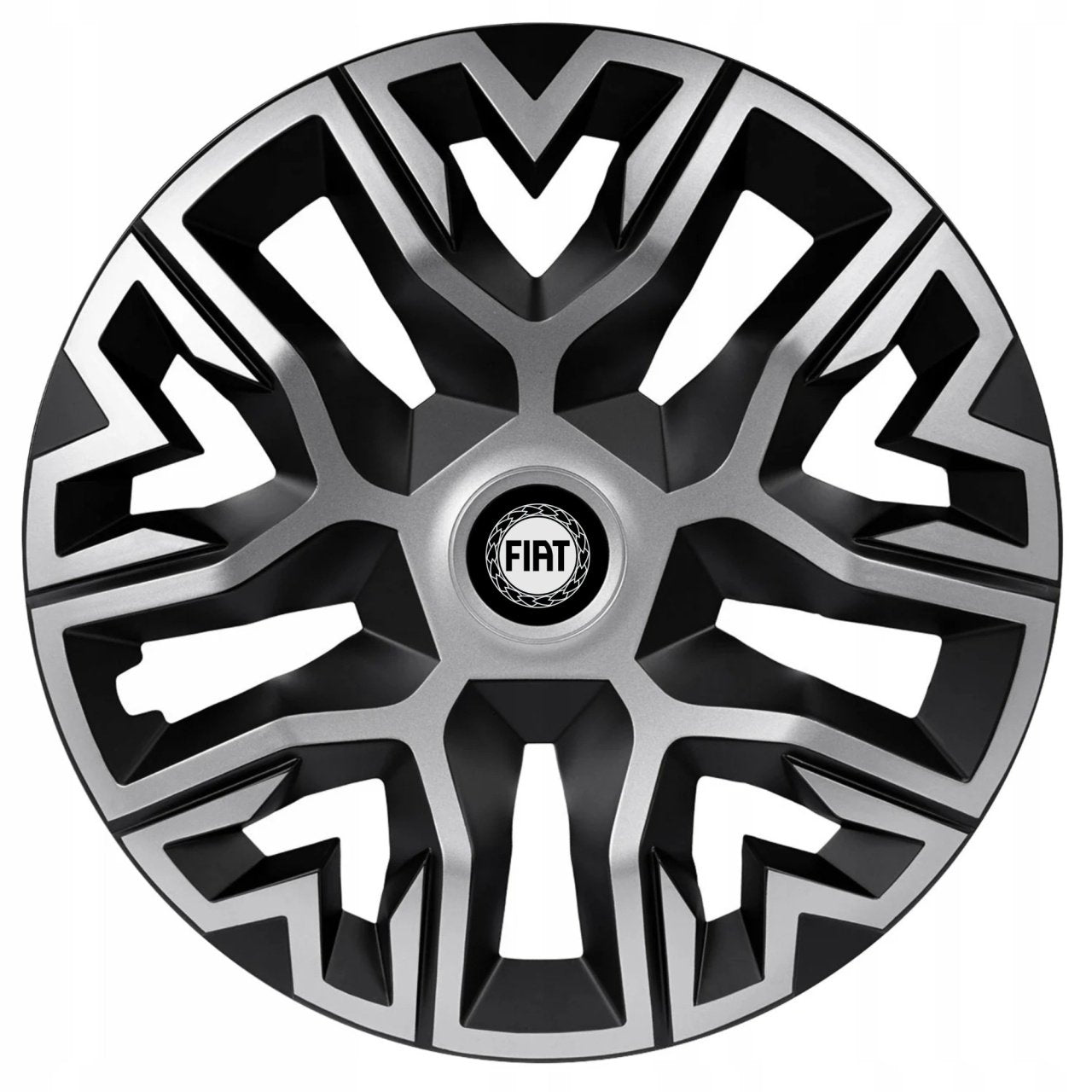 Set 4 Capace Roti 15 " Best Gri-Negru, Compatibile Cu Fiat