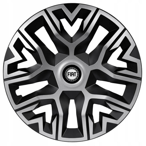 Set 4 Capace Roti 15 " Best Gri-Negru, Compatibile Cu Fiat