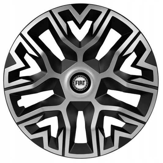 Set 4 Capace Roti 15 " Best Gri-Negru, Compatibile Cu Fiat