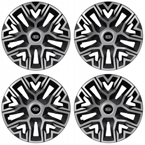 Set 4 Capace Roti 15 " Best Gri-Negru, Compatibile Cu Kia