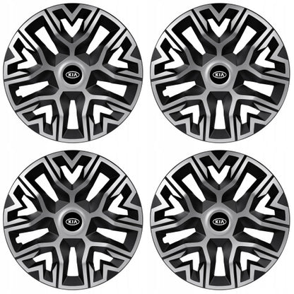 Set 4 Capace Roti 15 " Best Gri-Negru, Compatibile Cu Kia