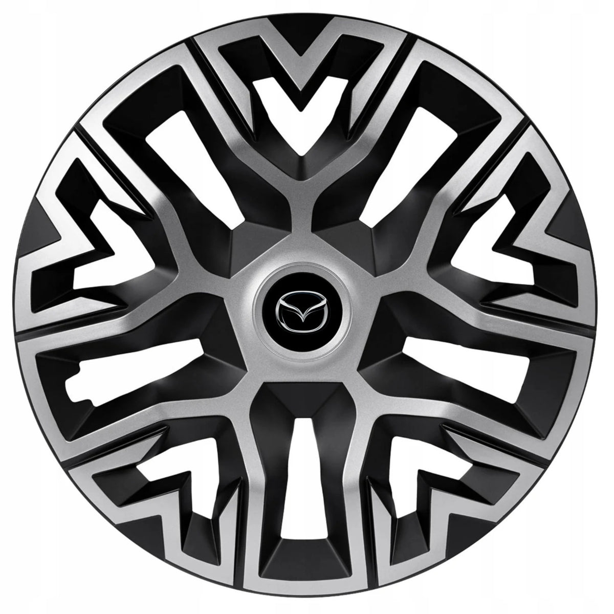 Set 4 Capace Roti 15 " Best Gri-Negru, Compatibile Cu Mazda