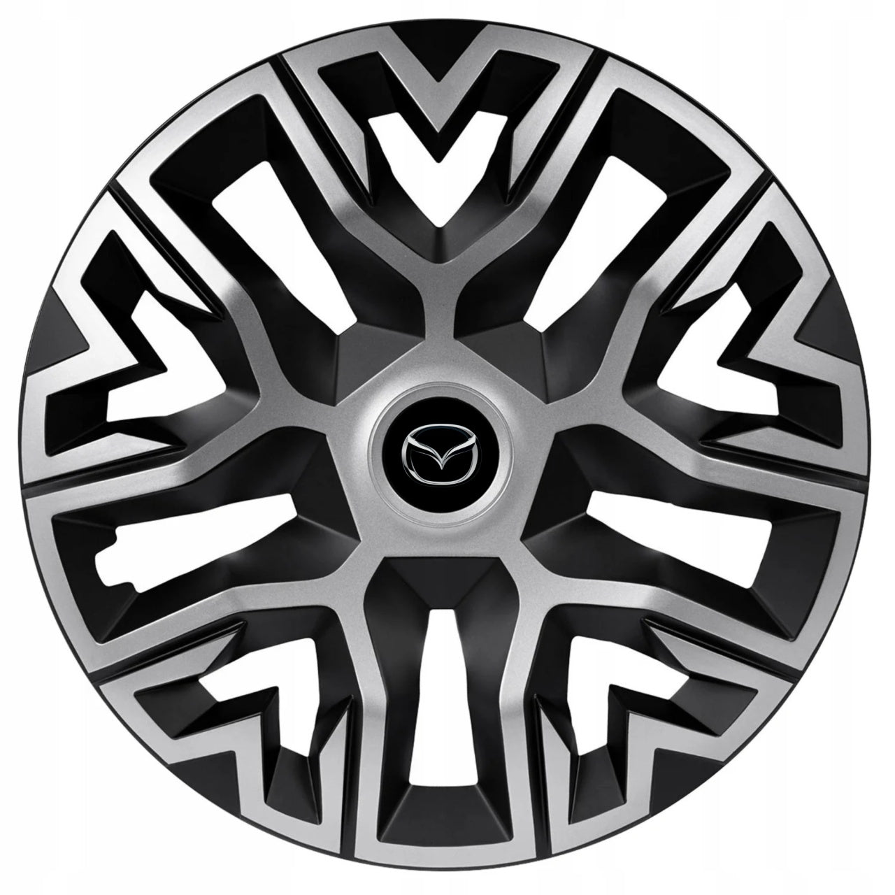 Set 4 Capace Roti 15 " Best Gri-Negru, Compatibile Cu Mazda
