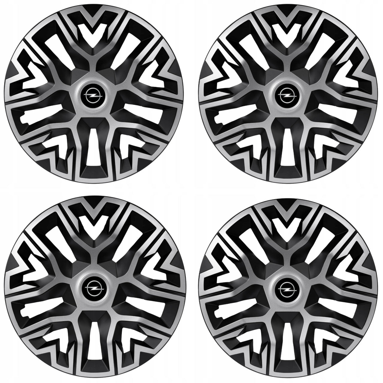 Set 4 Capace Roti 15 " Best Gri-Negru, Compatibile Cu Opel
