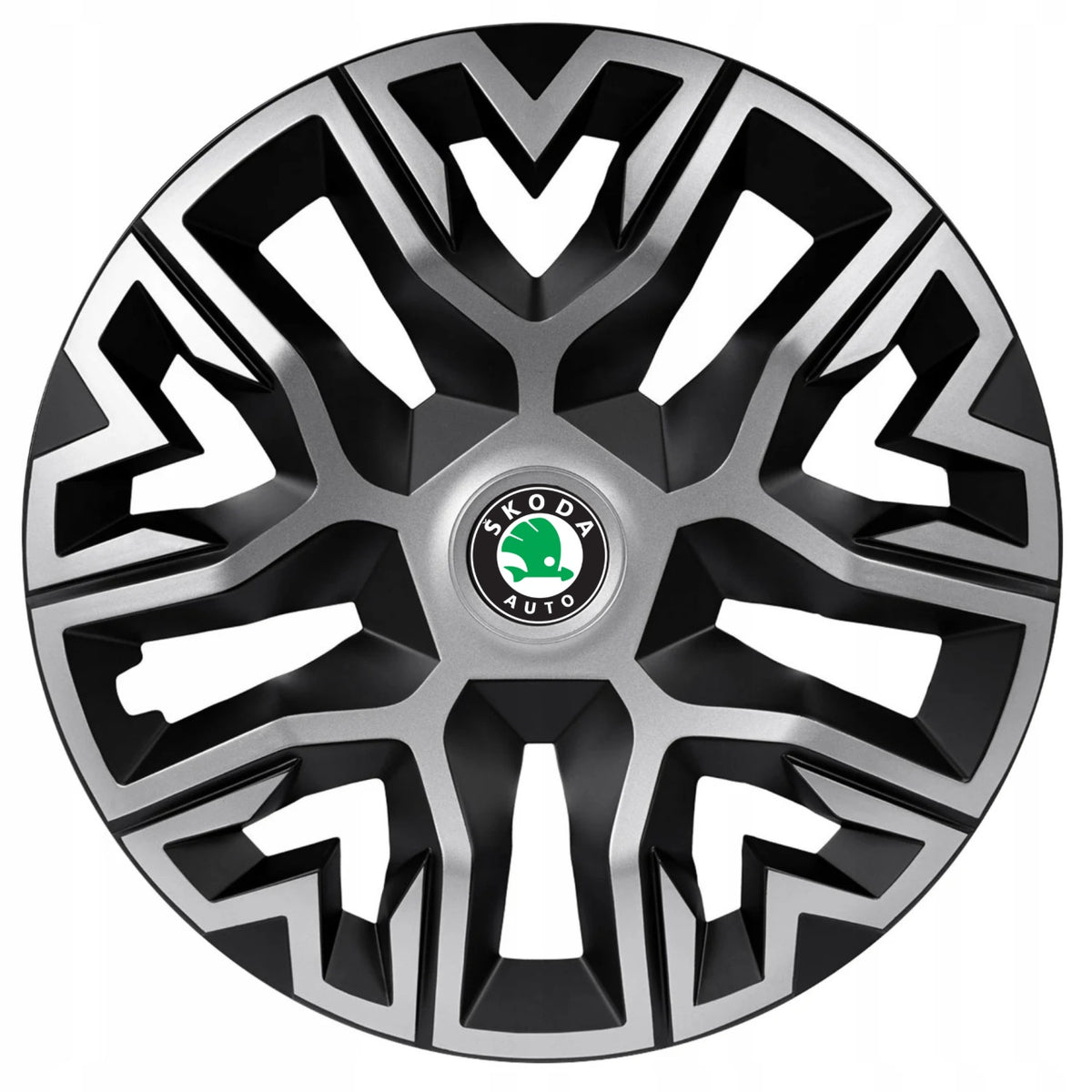 Set 4 Capace Roti 15 inchi (R15), Best Gri-Negru, Compatibile Cu Peugeot