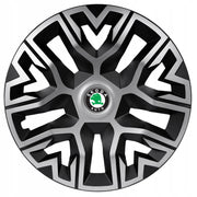 Set 4 Capace Roti 15 inchi (R15), Best Gri-Negru, Compatibile Cu Skoda