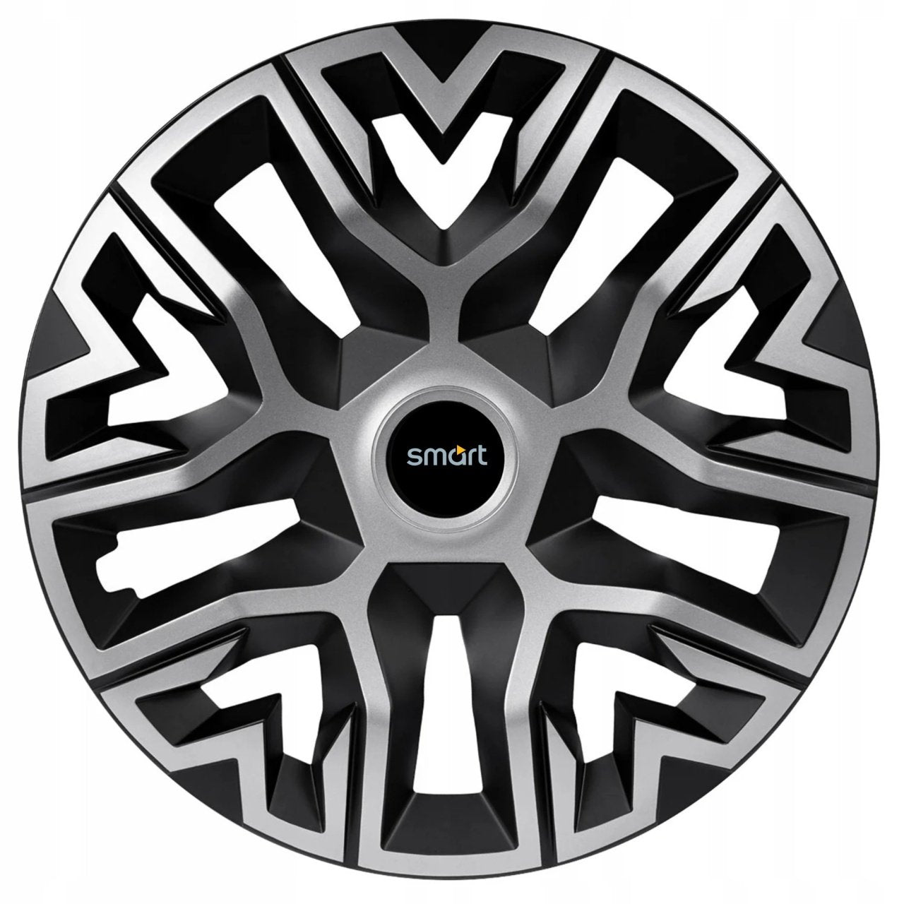 Set 4 Capace Roti 15 inchi (R15), Best Gri-Negru, Compatibile Cu Smart