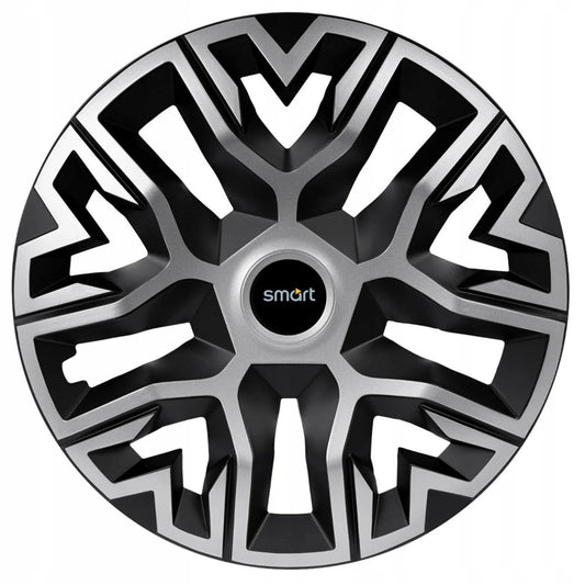 Set 4 Capace Roti 15 inchi (R15), Best Gri-Negru, Compatibile Cu Smart