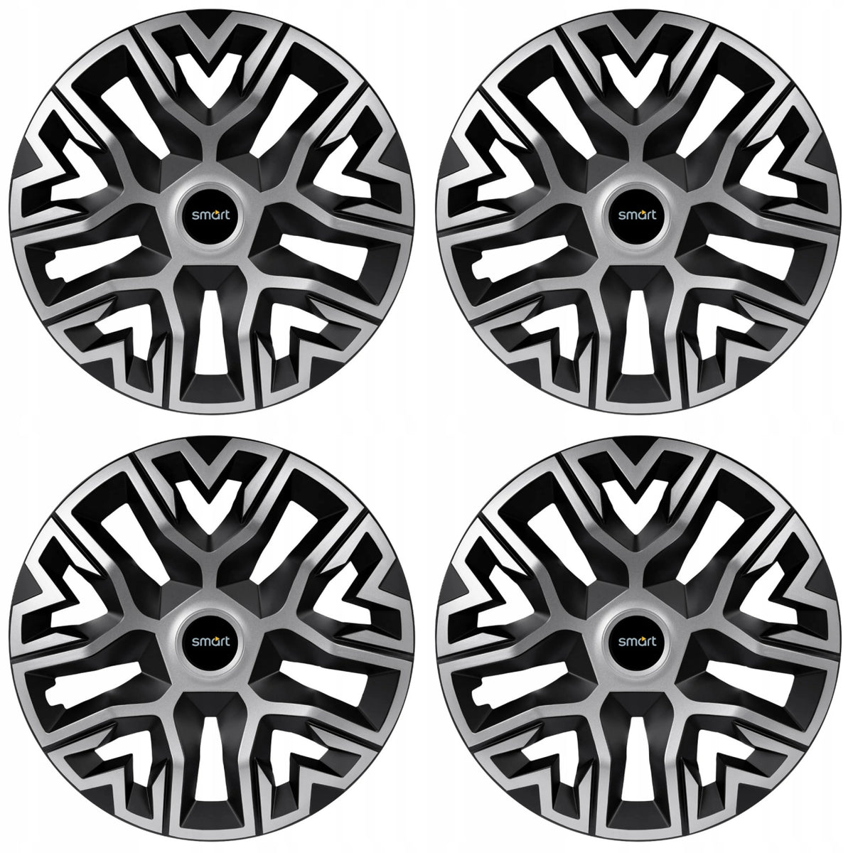 Set 4 Capace Roti 15 `` Best Gri-Negru, Compatibile Cu Smart