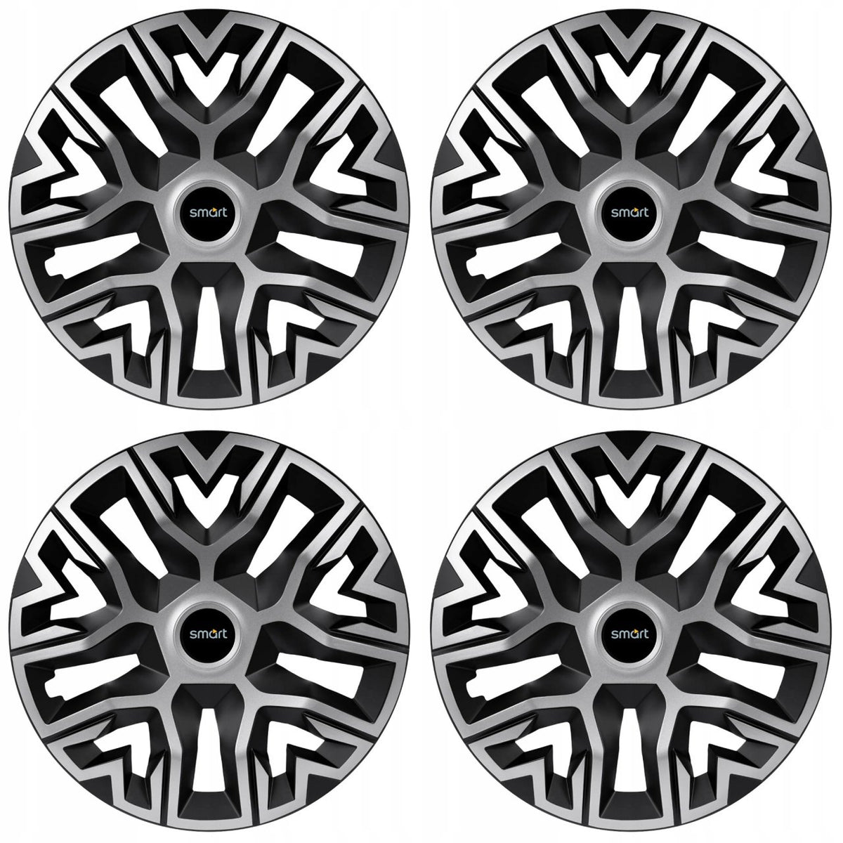 Set 4 Capace Roti 15 `` Best Gri-Negru, Compatibile Cu Smart