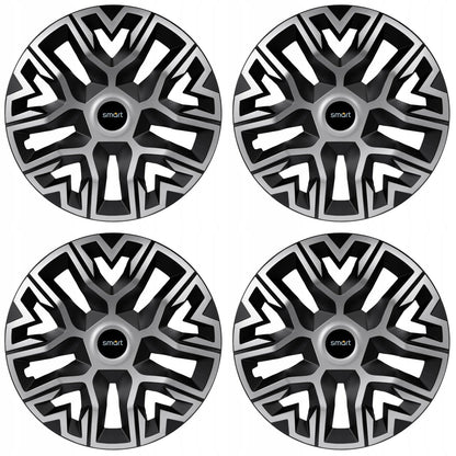 Set 4 Capace Roti 15 `` Best Gri-Negru, Compatibile Cu Smart