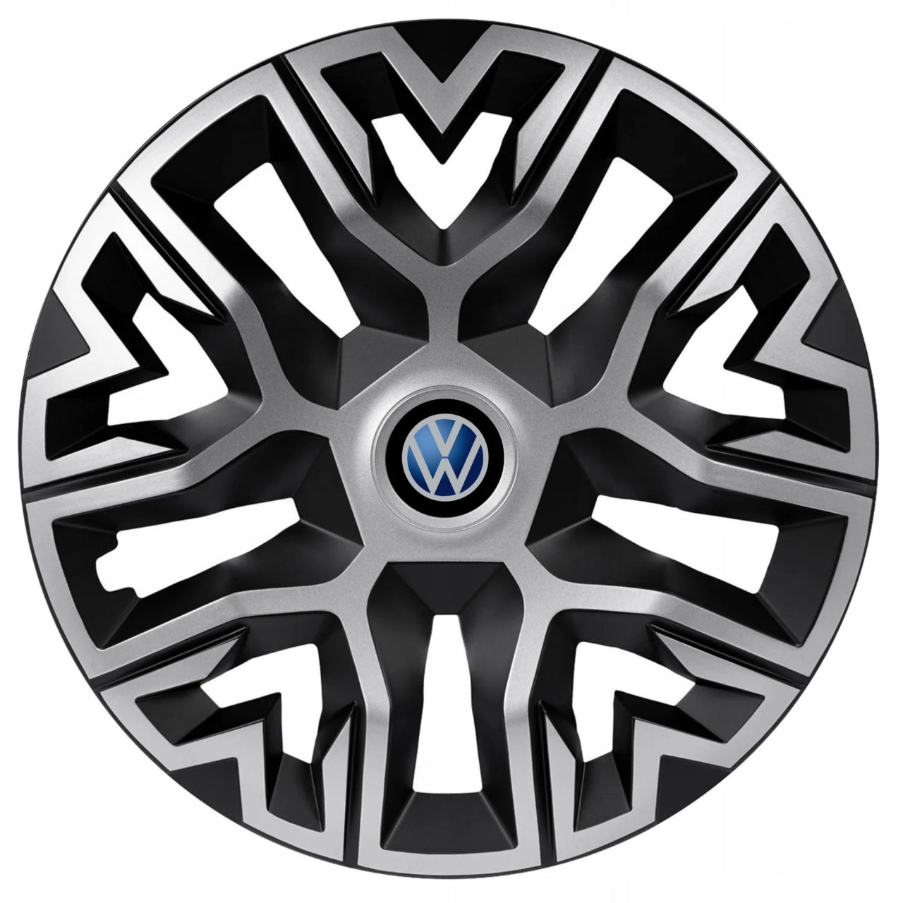 Set 4 Capace Roti 15 inchi (R15), Best Gri-Negru, Compatibile Cu Volkswagen