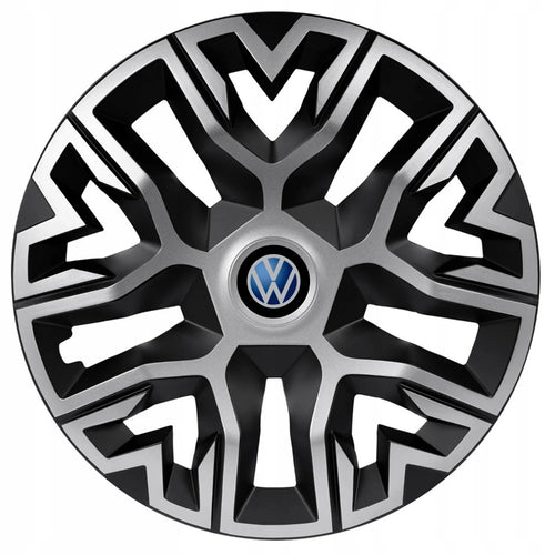 Set 4 Capace Roti 15 inchi (R15), Best Gri-Negru, Compatibile Cu Volkswagen