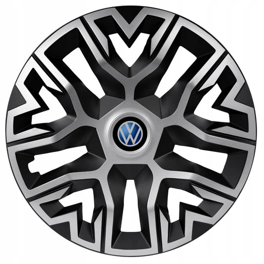 Set 4 Capace Roti 15 inchi (R15), Best Gri-Negru, Compatibile Cu Volkswagen