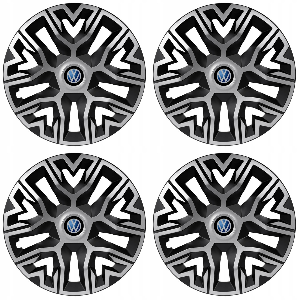Set 4 Capace Roti 15 `` Best Gri-Negru, Compatibile Cu Volkswagen