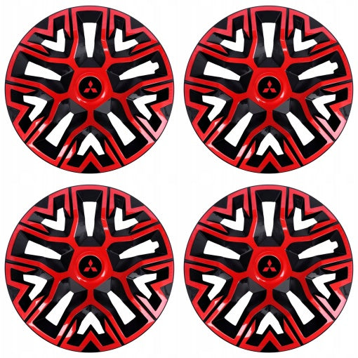 Set 4 Capace Roti 15 `` Best Rosu-Negru, Compatibile Cu Mitshubisi