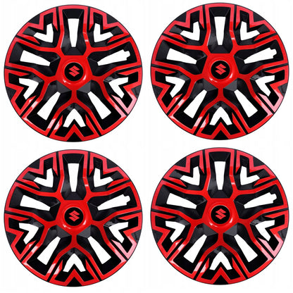 Set 4 Capace Roti 15 `` Best Rosu-Negru, Compatibile Cu Suzuki