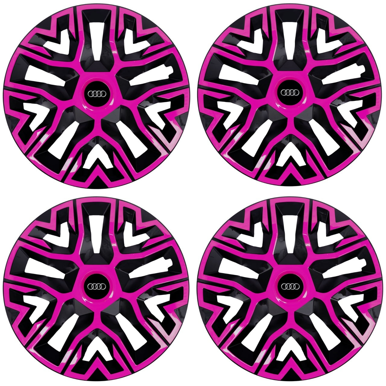 Set 4 Capace Roti 15 " Best Roz-Negru, Compatibile Cu Audi