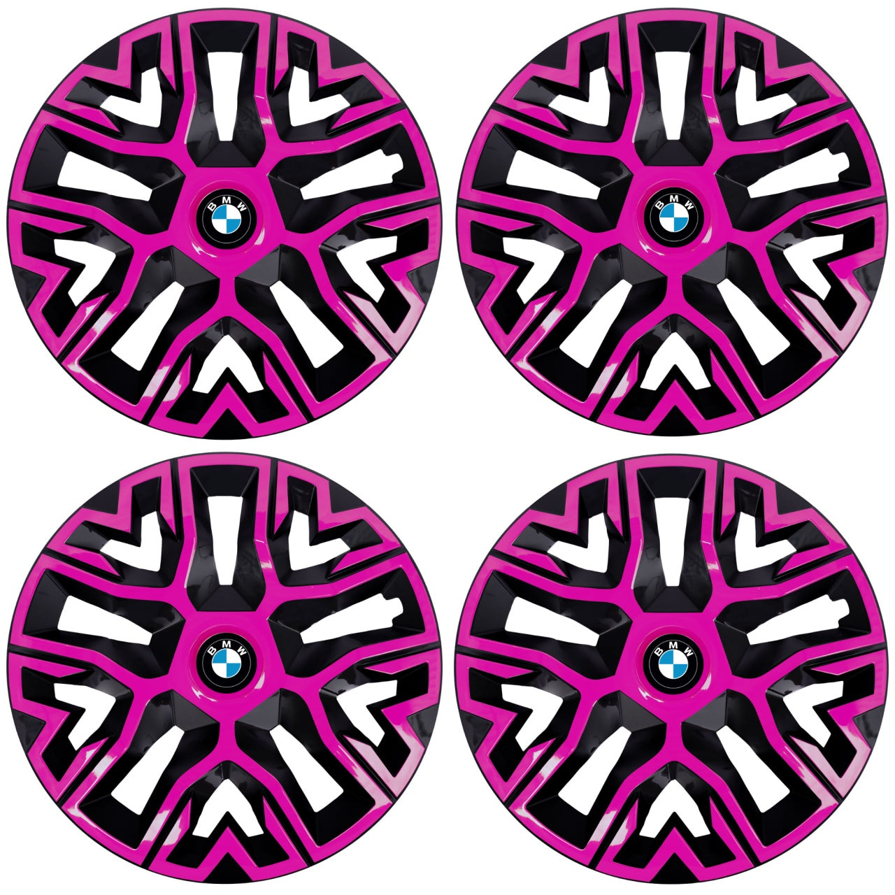 Set 4 Capace Roti 15 " Best Roz-Negru, Compatibile Cu BMW