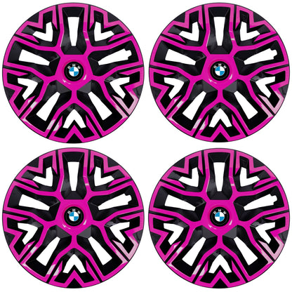 Set 4 Capace Roti 15 " Best Roz-Negru, Compatibile Cu BMW