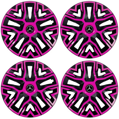Set 4 Capace Roti 15 `` Best Roz-Negru, Compatibile Cu Mercedes-Benz