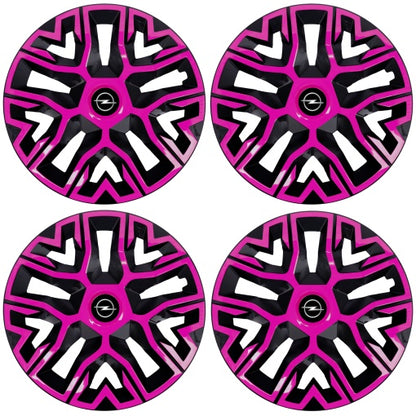 Set 4 Capace Roti 15 inchi (R15) Best Roz-Negru, Compatibile Cu Opel