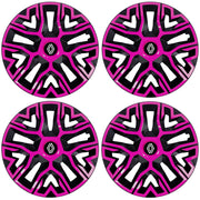 Set 4 Capace Roti 15 inchi (R15) Best Roz-Negru, Compatibile Cu Renault Nou