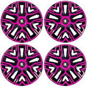 Set 4 Capace Roti 15 inchi (R15) Best Roz-Negru, Compatibile Cu Skoda Nou