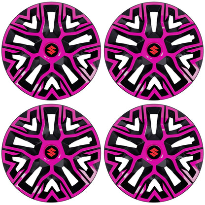 Set 4 Capace Roti 15 " Best Roz-Negru, Compatibile Cu Suzuki