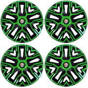 Set 4 Capace Roti 15 `` Best Verde-Negru, Compatibile Cu Alfa Romeo