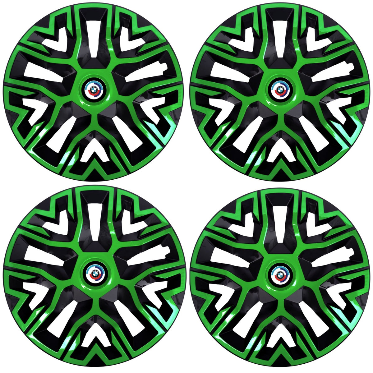 Set 4 Capace Roti 15 `` Best Verde-Negru, Compatibile Cu BMW Nou