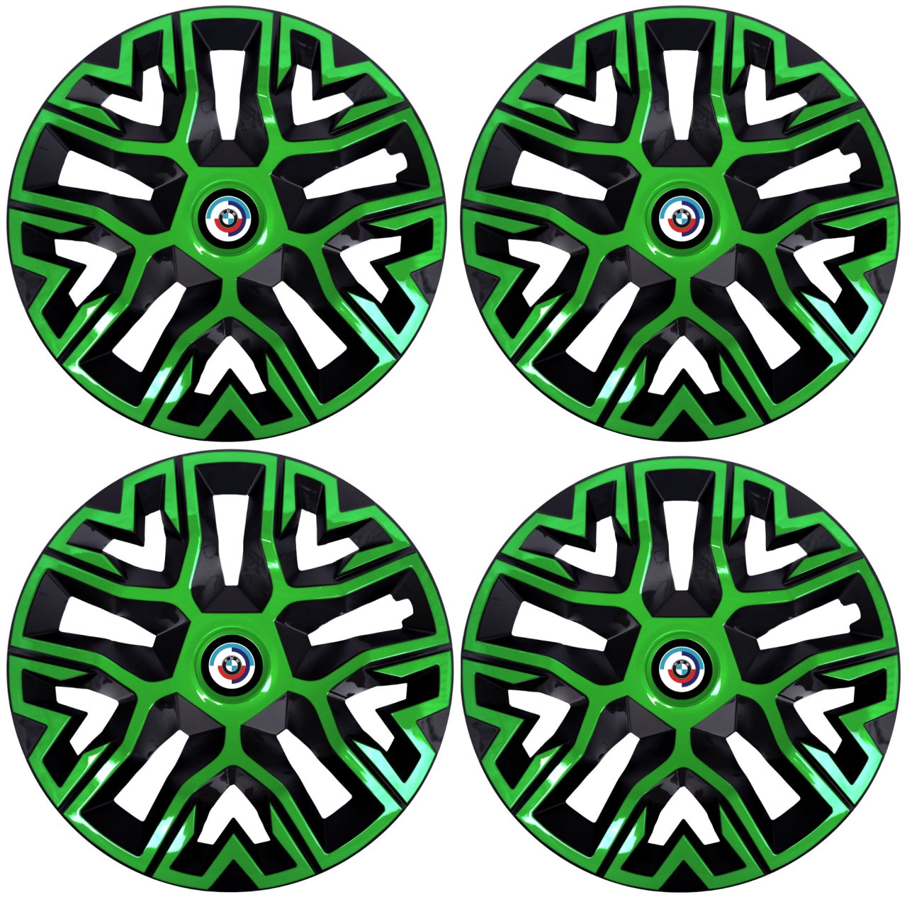 Set 4 Capace Roti 15 inchi (R15), Best Verde-Negru, Compatibile Cu BMW Nou