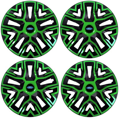 Set 4 Capace Roti 15 `` Best Verde-Negru, Compatibile Cu Ford