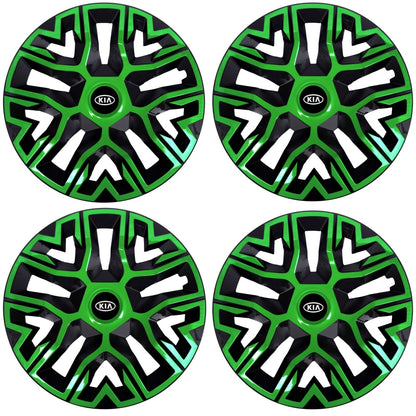 Set 4 Capace Roti 15 `` Best Verde-Negru, Compatibile Cu Kia