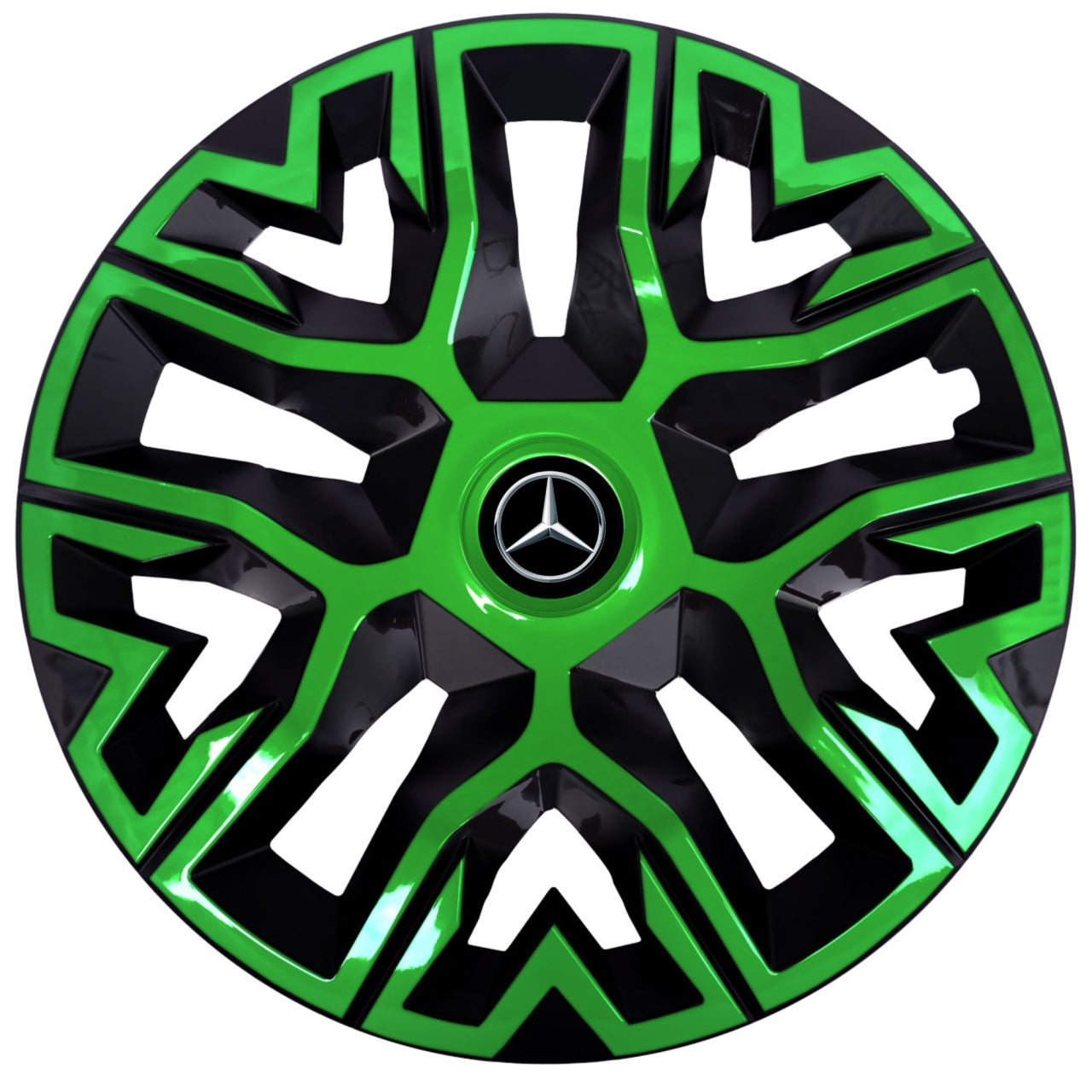 Set 4 Capace Roti 15 inchi (R15), Best Verde-Negru, Compatibile Cu Mercedes-Benz
