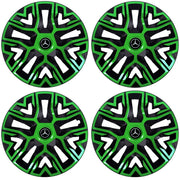 Set 4 Capace Roti 15 `` Best Verde-Negru, Compatibile Cu Mercedes-Benz