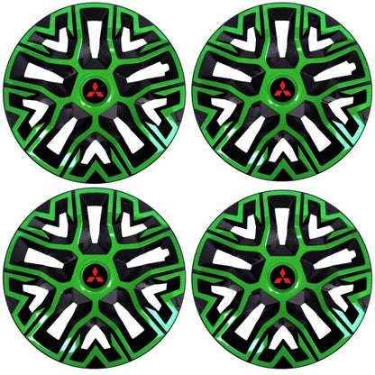 Set 4 Capace Roti 15 `` Best Verde-Negru, Compatibile Cu Mitshubisi