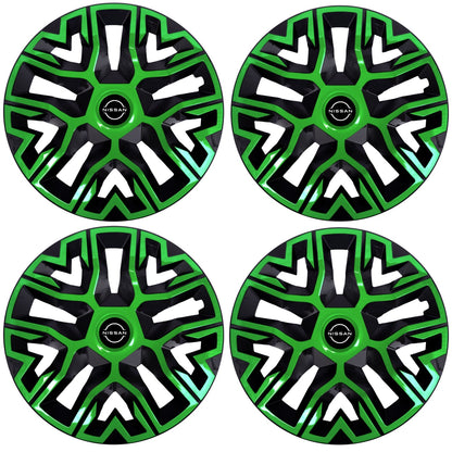 Set 4 Capace Roti 15 `` Best Verde-Negru, Compatibile Cu Nissan Nou