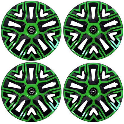 Set 4 Capace Roti 15 `` Best Verde-Negru, Compatibile Cu Opel