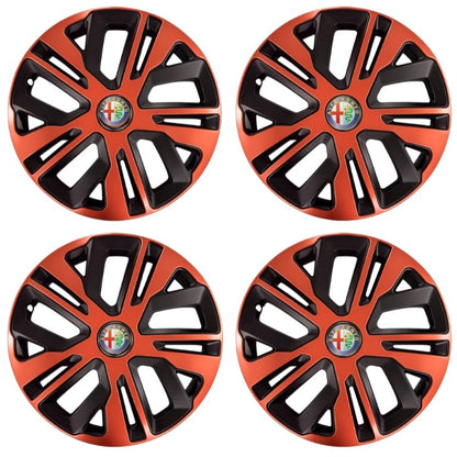 Set 4 Capace Roti 15 inch (R15), Raven Cupru-Negru Compatibil Cu Alfa Romeo