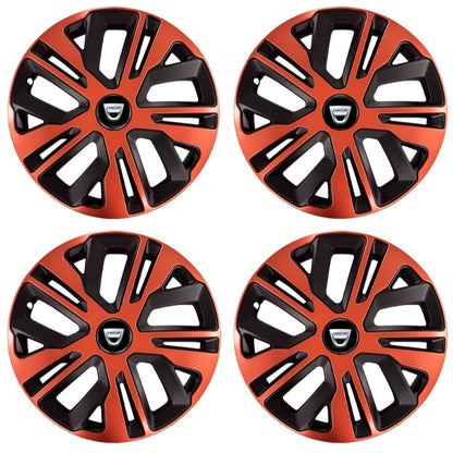 Set 4 Capace Roti 15 inch (R15), Raven Cupru-Negru Compatibil Cu Dacia