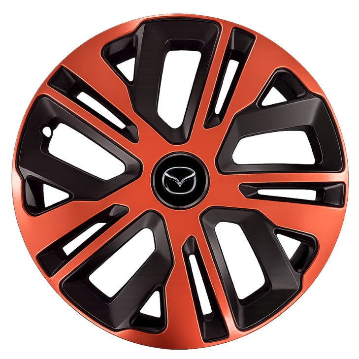 Set 4 Capace Roti 15 inch (R15), Raven Cupru-Negru Compatibil Cu Mazda