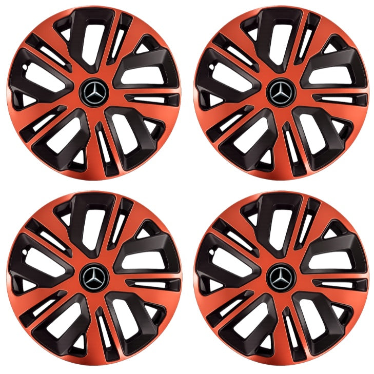 Set 4 Capace Roti 15 inch (R15), Raven Cupru-Negru Compatibil Cu Mercedes