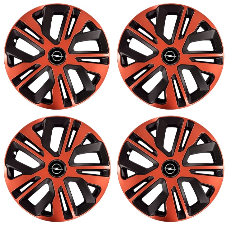 Set 4 Capace Roti 15 inch (R15), Raven Cupru-Negru Compatibil Cu Opel